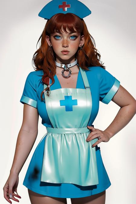 Short Blue Nurse Dress