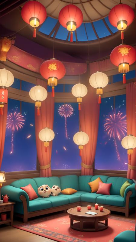 Chinese Spring Festival scene_XSE_GAME_V1|新年主题_节日背景场景_思恩 - AiTool.ai