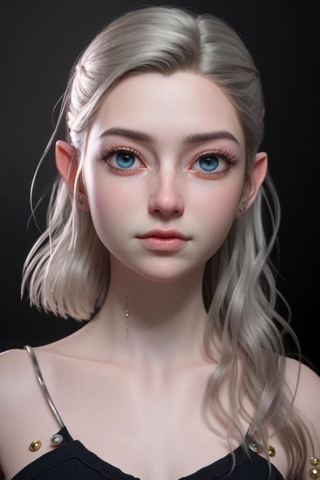 Realistic 3D rendering of girls