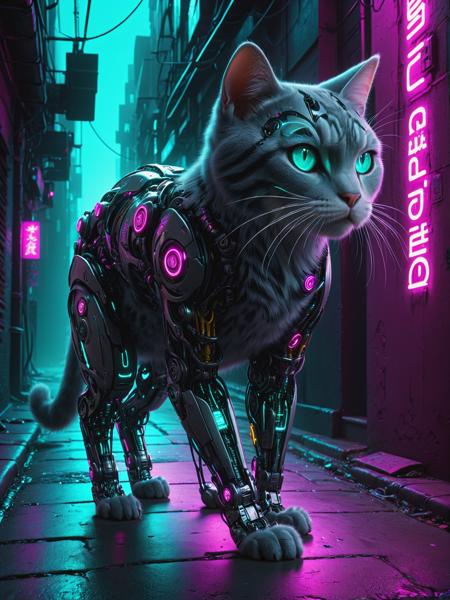 Neon Cyberpunk SDXL – Animals