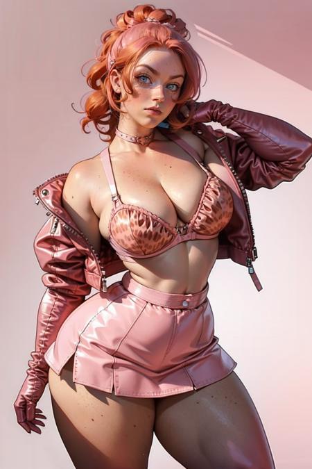 Pink Ruffle Jacket, skirt & Lingerie