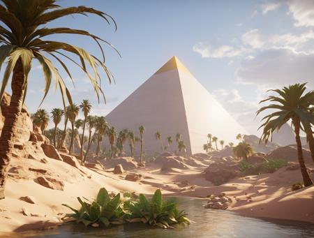 Unweathered Giza Pyramids